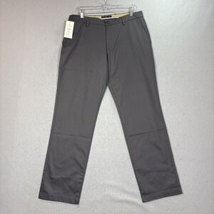 Dockers‎ Signature Khaki Straight Fit Lux Cotton No Crease Green 34x32 NWT
